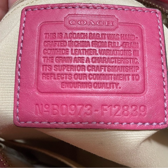 Coach Pink Patent Leather East/West Tote Bag - Picture 7 of 15